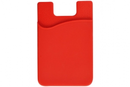 Silicone Cell Phone Wallet - Red, Lot/100