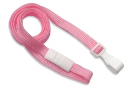 Pink Breakaway Lanyard with Wide Plastic Hook - Lots/100