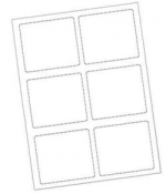 Blank Badge Inserts Size 3-7/8" x 2-5/8", 100 sheets per box